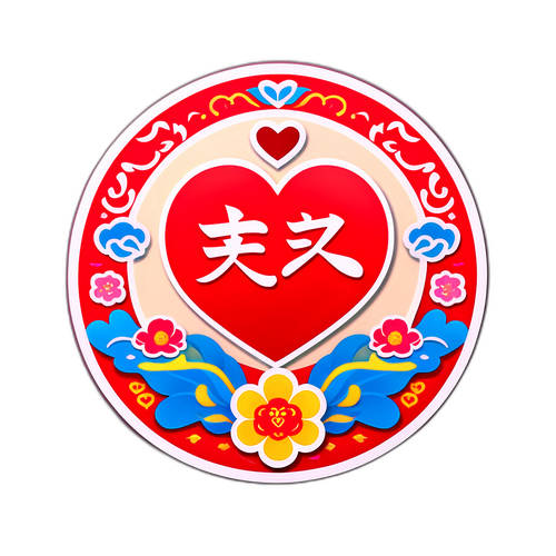 七夕节浪漫贴纸设计
