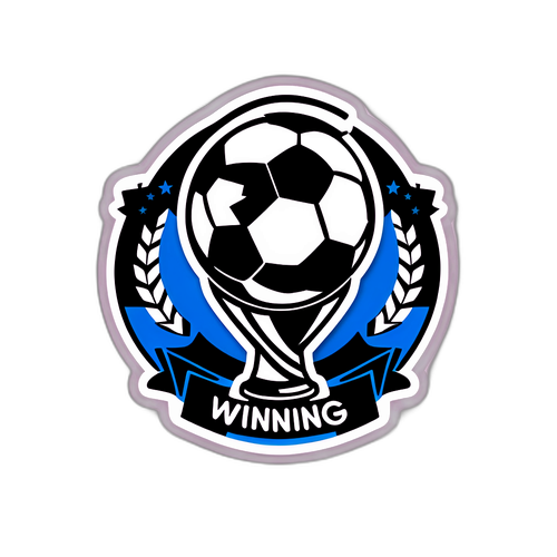 Voetbaltrofee met 'Winning Today'