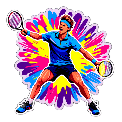 Vibrant Sticker av Jannik Sinner