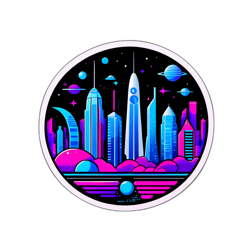 未來科技主題貼紙