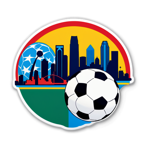 Desain Dinamis Kota Dallas dengan Bola Sepak