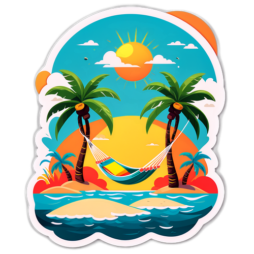 En sprelsk illustrasjon av en øy-oase