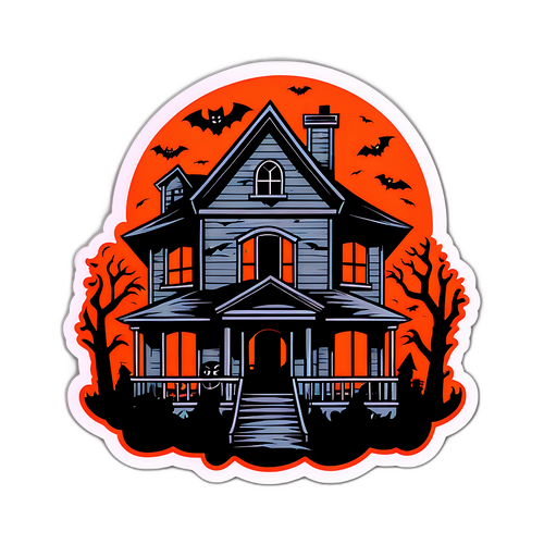 Pelekat Menyeramkan Rumah Berhantu