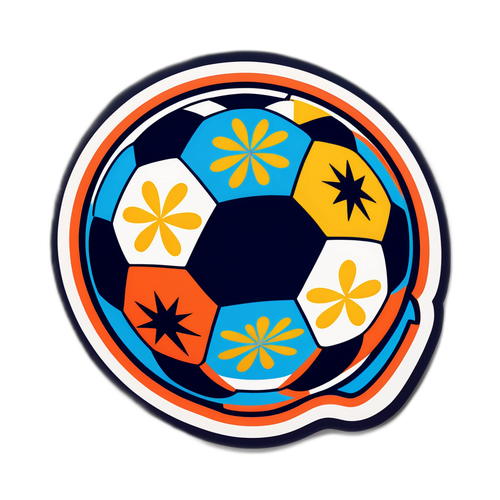 Nhãn dán bóng đá đầy sắc màu