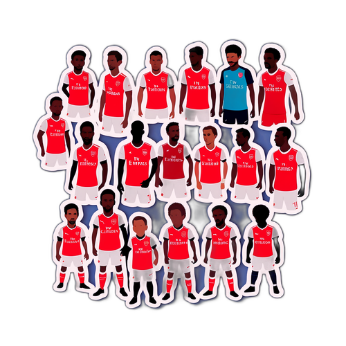 아스날 선수 실루엣 스티커