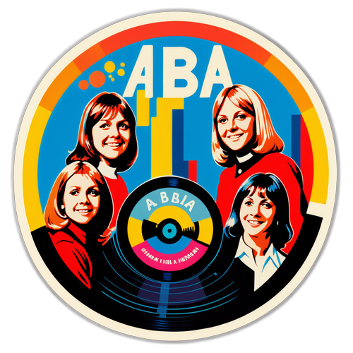 Nostalgisk ABBA-klistremerke