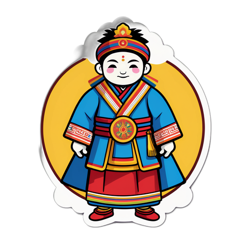 藏族传统服饰贴纸