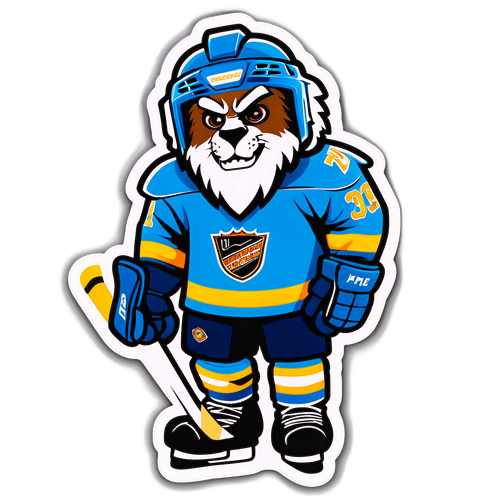 Modo Hockeys Maskot på Hård Is