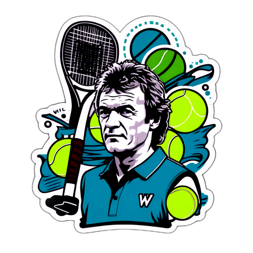 Modern klistermärke med citat från Mats Wilander