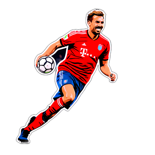 Samolepka s Jaromírem Jágrem při driblingu s úsměvem