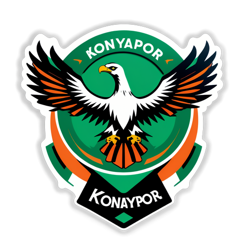 Konyaspor'un Parlayan Yıldızı: Hareket ve Başarı Dolu Renkli Bir Logo!