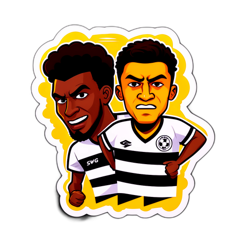 सांतोस और कोरिंथियंस के बीच के मुकाबले का स्टीकर