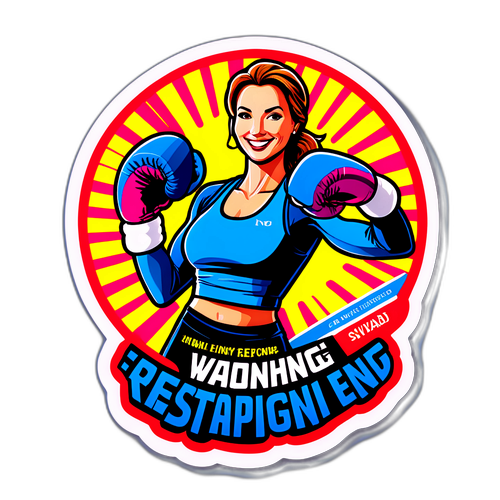 Motiverende klistremerke med Henny Reistad og inspirerende sitat