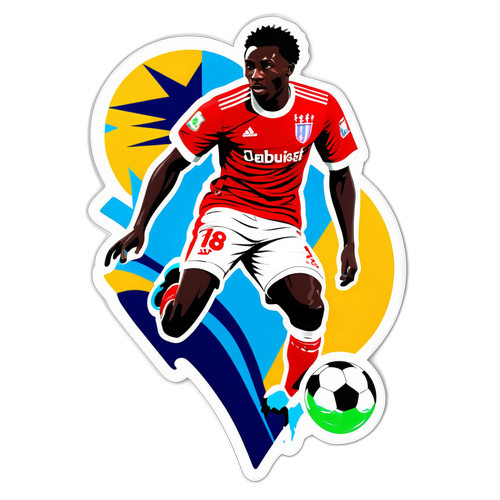 Autocollant de Seko Fofana en dribble