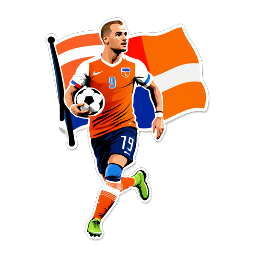 Onmisbaar Voor Elke Voetbalfan! Wesley Sneijder Sticker Met Nederlandse Trots