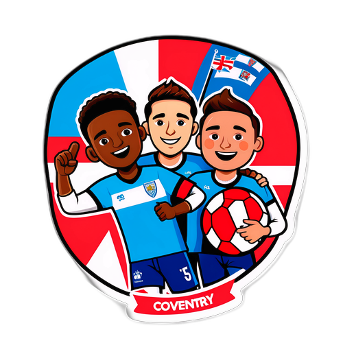 Reka Bentuk Pelekat Ceria - Pertandingan Bola Sepak Coventry vs Ipswich Town