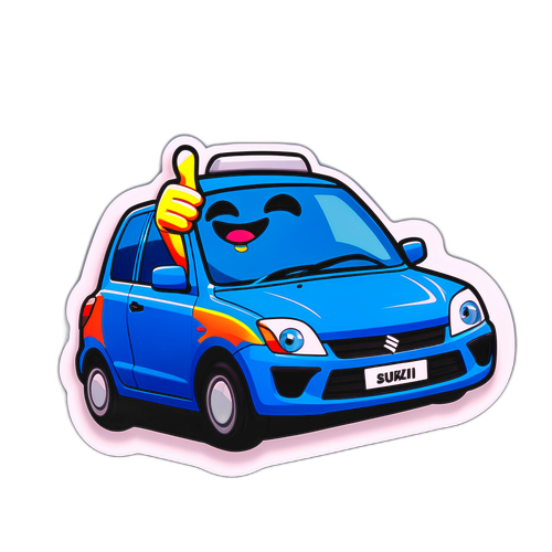 एक मजेदार मारुति सुजुकी कार का स्टिकर