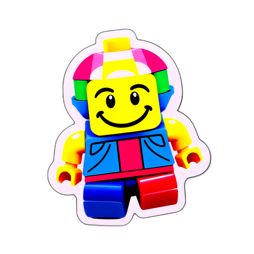 Leuke Lego Structuur Sticker