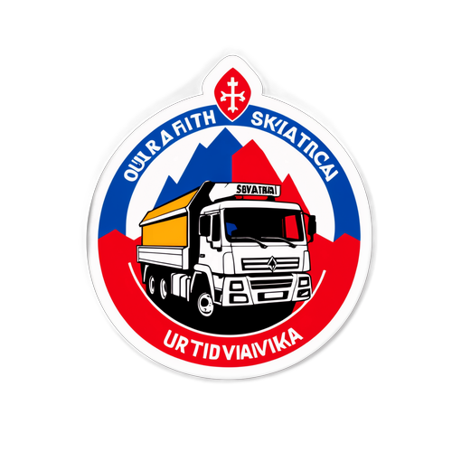 Nálepka s originálními symboly Slovenska