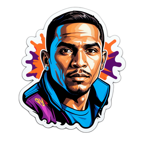 Sticker de Omar Pérez en estilo arte urbano