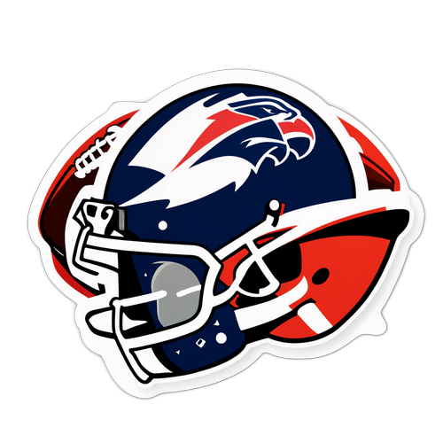 Stickers z piłką nożną i banerami drużyn NFL
