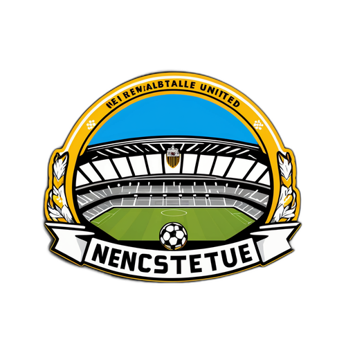 Newcastle United ja Leeds-jalkapalloteemat tarra