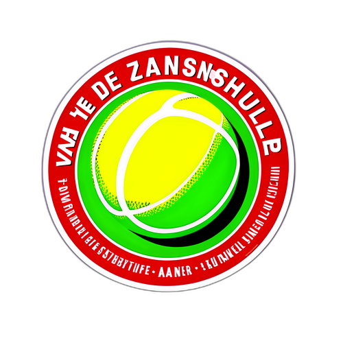Retro Tennisbold Klistermærke