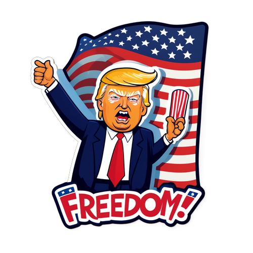 Laat Vrijheid Zegevieren! Ontdek de Trendy Donald Trump Sticker die Amerika Verbindt!