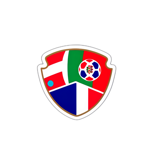 Elegant klistermærke inspireret af England vs Italien fodboldkamp