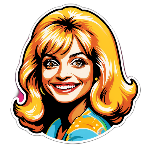 Retro Sticker z Goldie Hawn