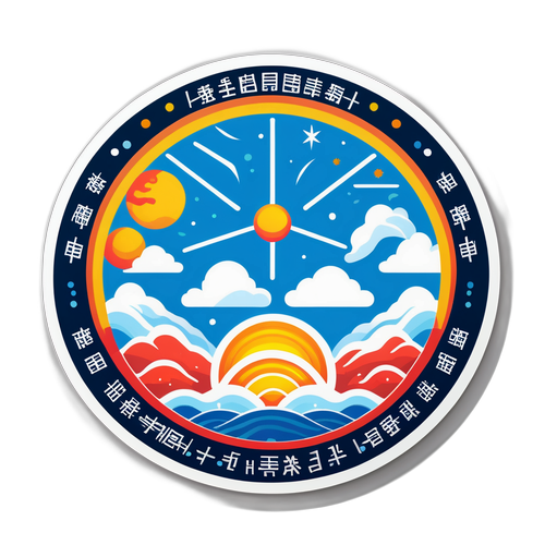 中国气象局冬季冷热交替贴纸