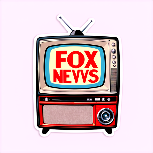 Vintage TV Fox News Klistremerke