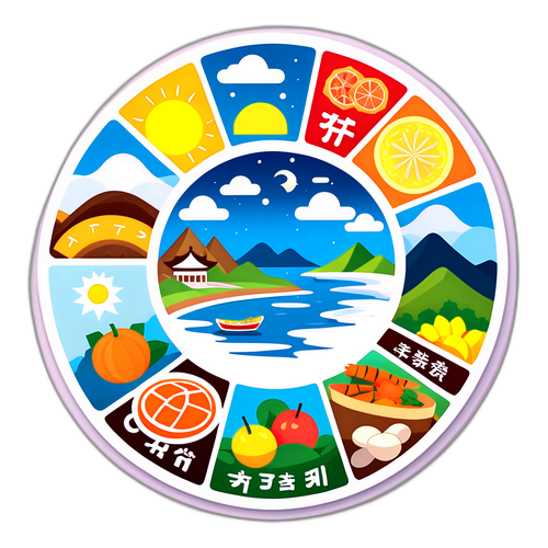 新竹天氣四季變化貼紙設計