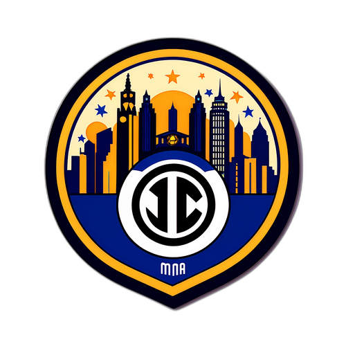 Inter Milan Skyline Klistermärke