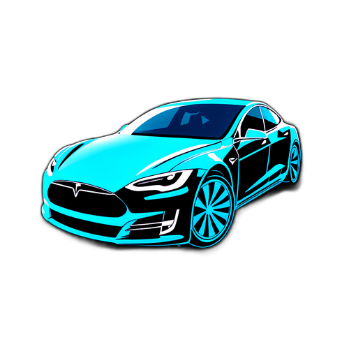 Futuristische Tesla Sticker