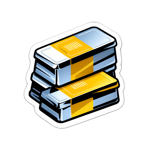 सिल्वर और गोल्ड बार के स्टाइलिश स्टिकर