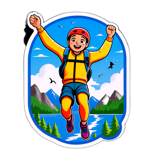 Bungee-hypyn voitto Kaivopuistossa
