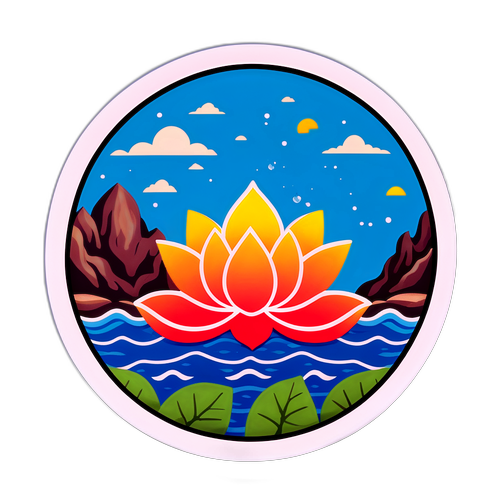 कम्भ राशि का जल और आध्यात्मिकता से भरा स्टिकर