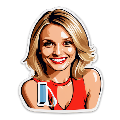 Design en sjov sticker af Cameron Diaz med ikoniske citater fra hendes film