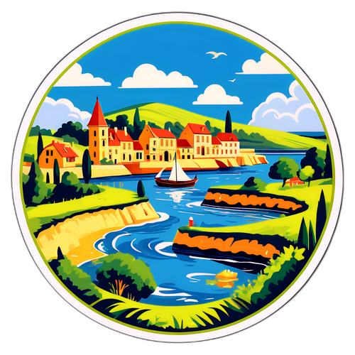 Vintage-inspireret sticker af Bergerac