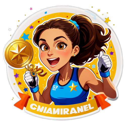 Sportieve sticker van Nina Derwael