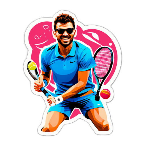 Lyse og morsomme tennis-klistermerker