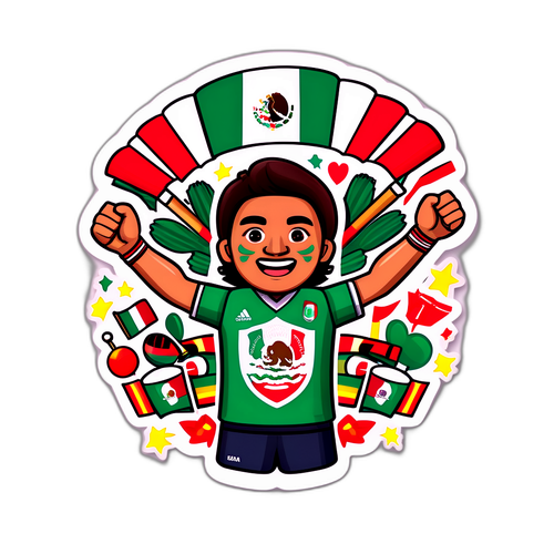 Mexico Game Celebration Sticker
