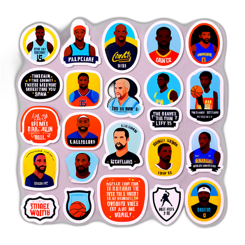 스포츠 인물의 영감을 주는 명언 스티커