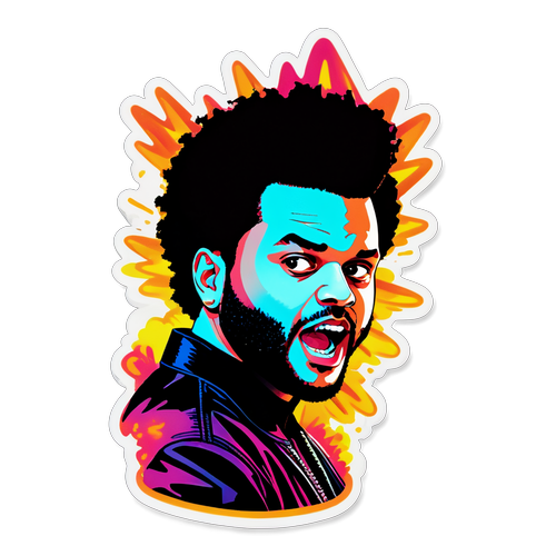 Energetyczny sticker z The Weeknd