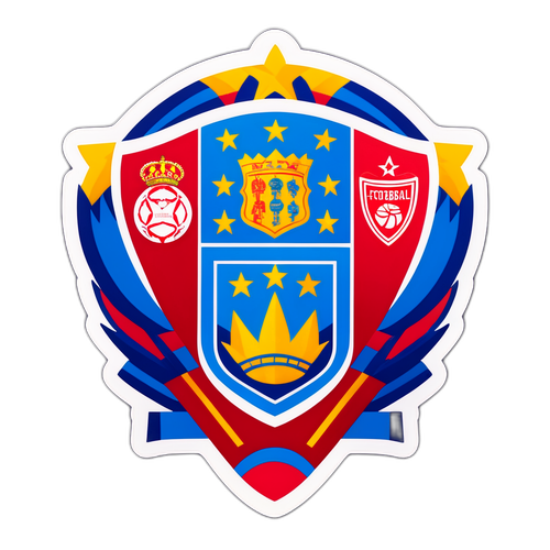 FCSB-Logo und Aberdeen mit Fußball-Symbolen
