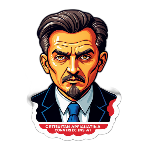 Sticker krytykujący poprawność polityczną w sztuce