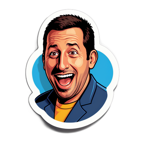 Cheeky klistermærke med sjove citater fra Adam Sandler