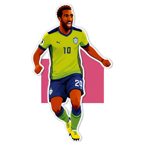 Ilustración divertida de Wanchope en acción