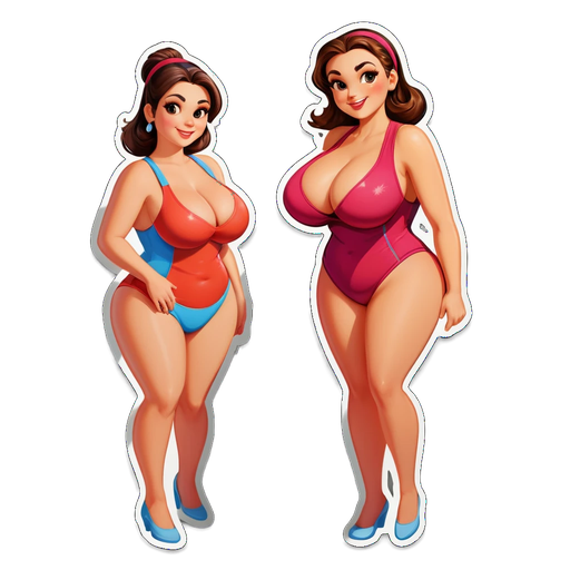 Unleash Your Summer Vibes: Meet the Stylish Swimsuit Sticker Duo That's Taking Over Social Media!